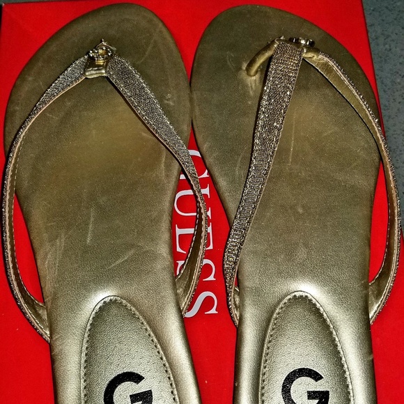 Guess Gold Sandals - Picture 2 of 4